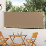 Retractable Side Awning 500x100cm Taupe | HomeAndLiving