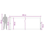 Retractable Side Awning 500x140cm Taupe | HomeAndLiving