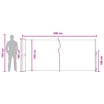 Retractable Side Awning 500x160cm Taupe | HomeAndLiving