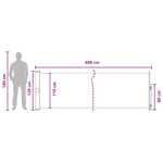 Retractable Side Awning 600x117cm Taupe | HomeAndLiving