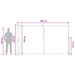 Retractable Side Awning 600x200cm Taupe | HomeAndLiving