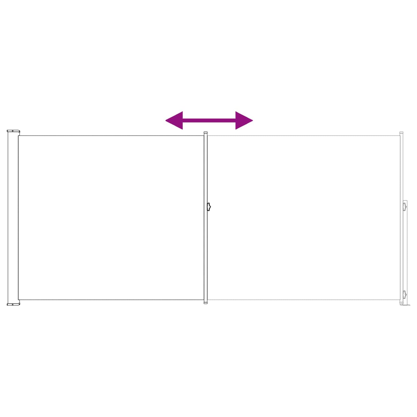 Retractable Side Awning 600x200cm Anthracite | HomeAndLiving