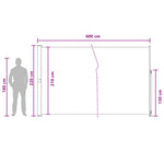 Retractable Side Awning 600x220cm Taupe | HomeAndLiving