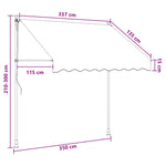 Retractable Awning 350cm Taupe Outdoor | HomeAndLiving