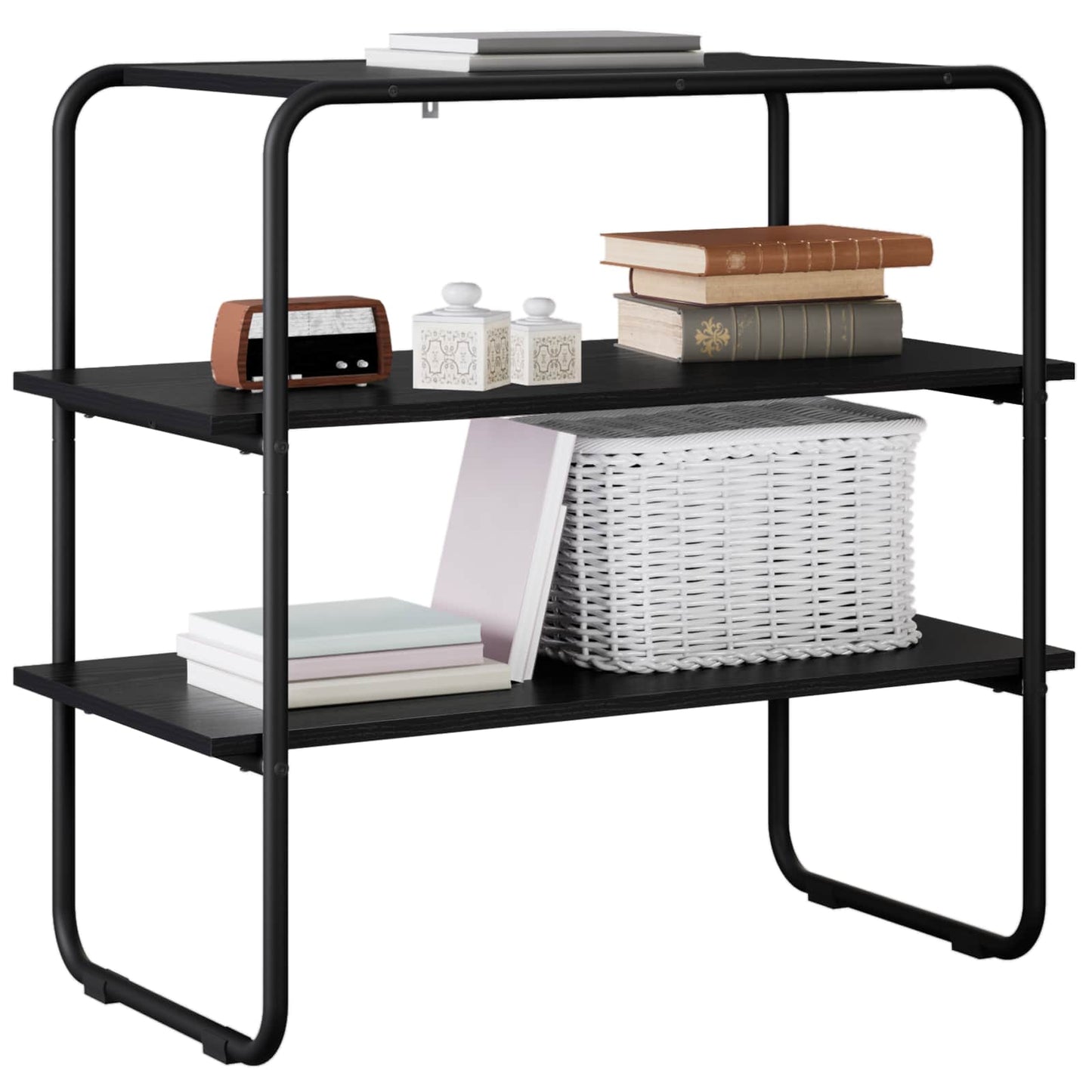 Black Oak Console Table 100cm Shelf | HomeAndLiving - 3