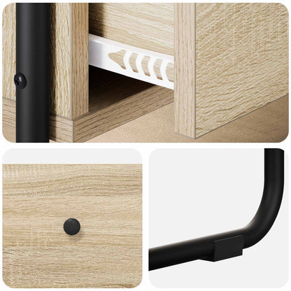 Sonoma Oak Console Table 2 Drawers 100cm | HomeAndLiving - 8
