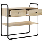 Sonoma Oak Console Table 2 Drawers 100cm | HomeAndLiving