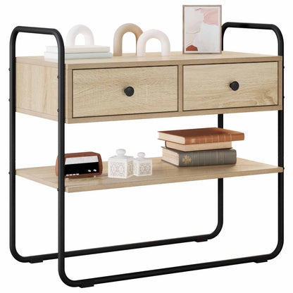 Sonoma Oak Console Table 2 Drawers 100cm | HomeAndLiving - 3