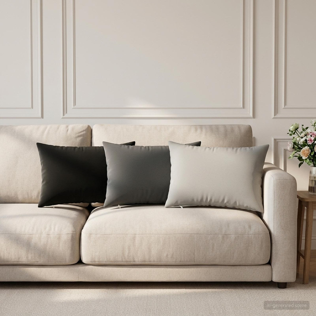 Grey Outdoor Cushion Set 30x50cm