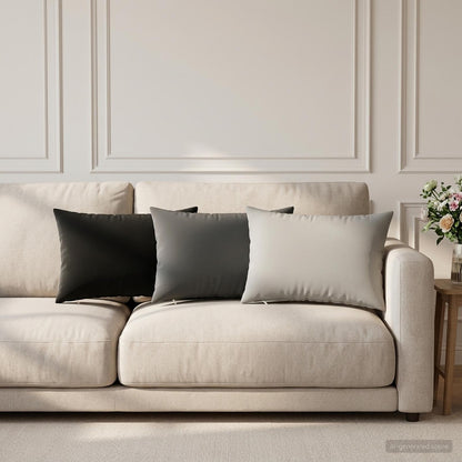 Outdoor Cushion Black Polyester 40x60cm