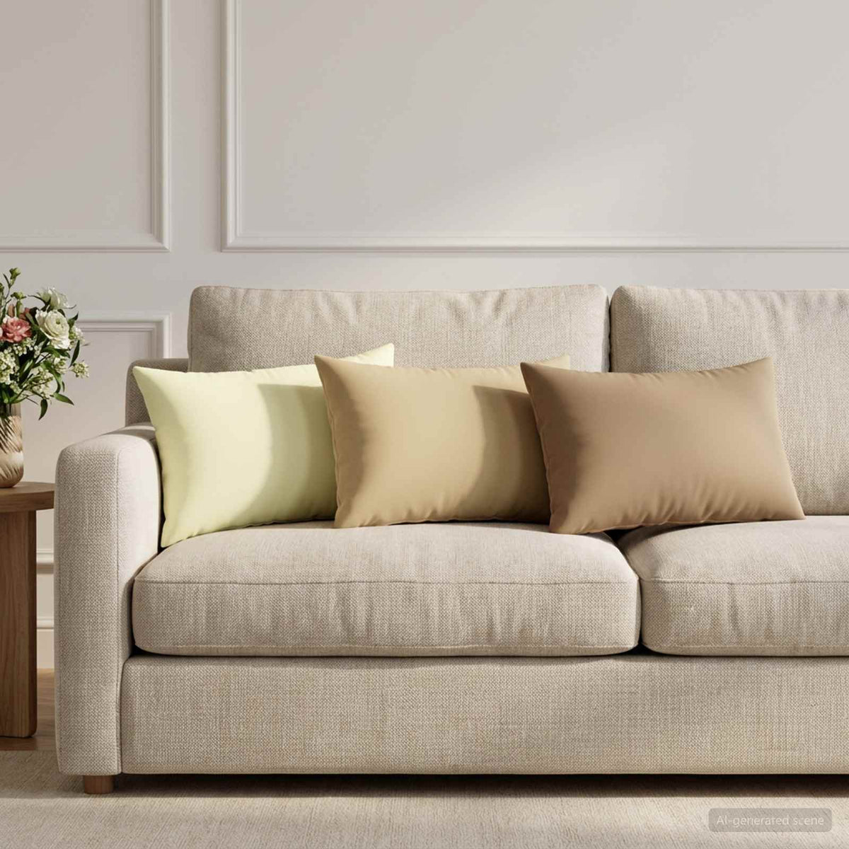 Cream Outdoor Cushion Set 40x60cm