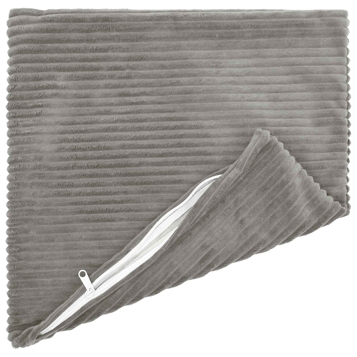 Cushion Covers Light Grey Corduroy 40x40cm