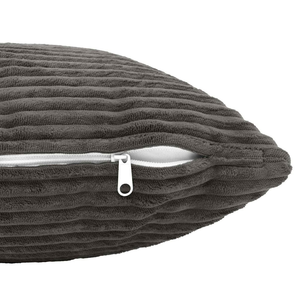 Cushion Covers Dark Grey Corduroy 40x40cm
