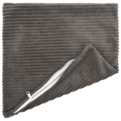 Cushion Covers Dark Grey Corduroy 40x40cm