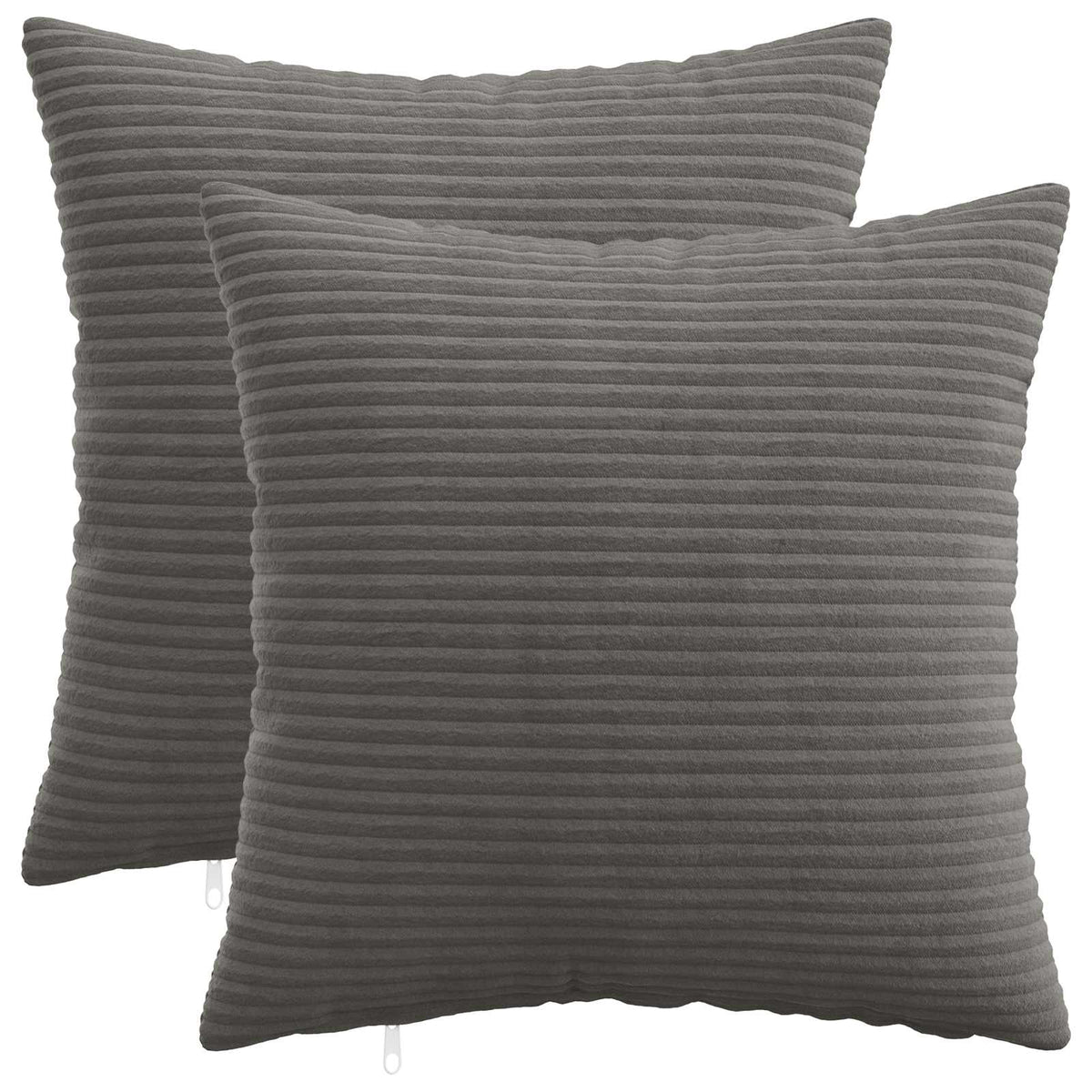 Cushion Covers Dark Grey Corduroy 40x40cm