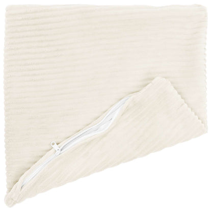 Cushion Covers Cream Corduroy 40x40cm
