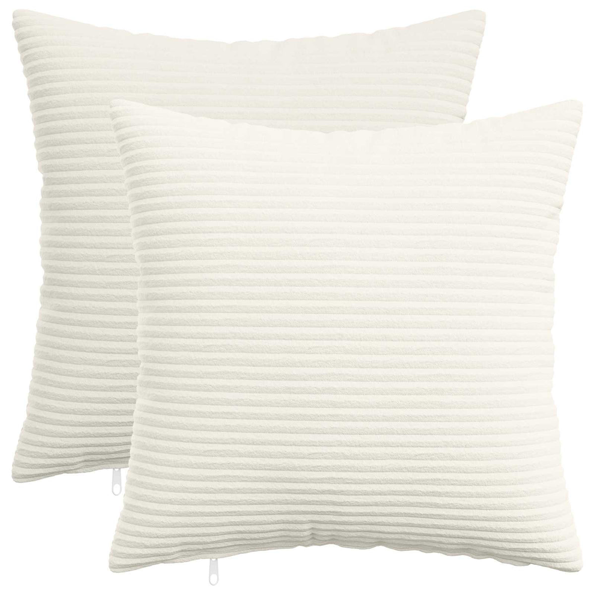 Cushion Covers Cream Corduroy 40x40cm