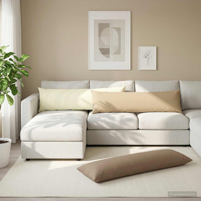 Outdoor Cushion Beige Polyester 40x145cm