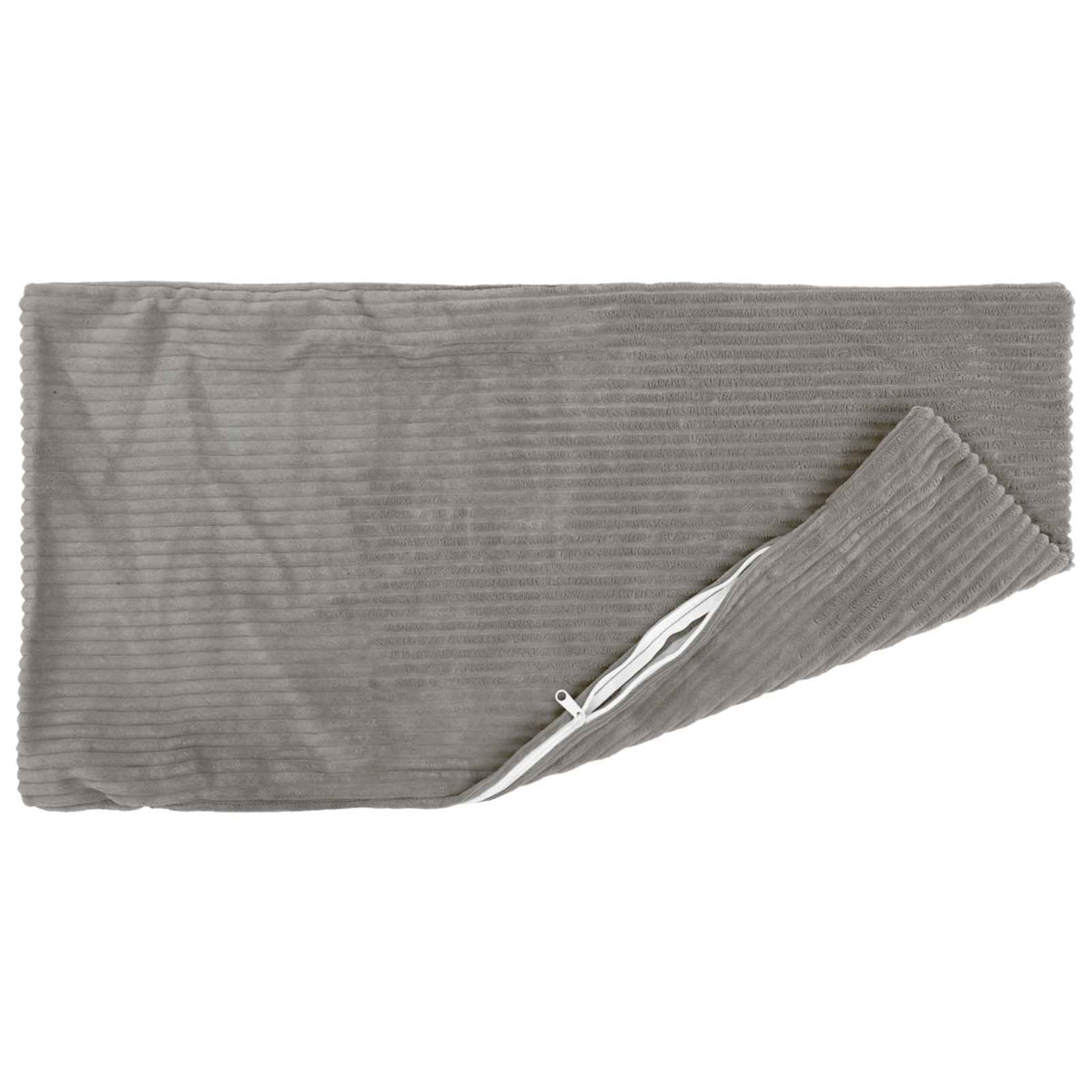 Cushion Covers Light Grey Corduroy 40x80cm