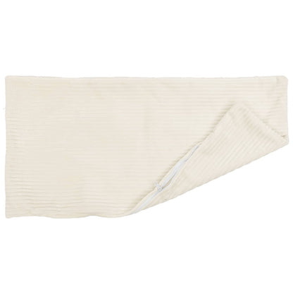 Cushion Covers Cream Corduroy 40x80cm