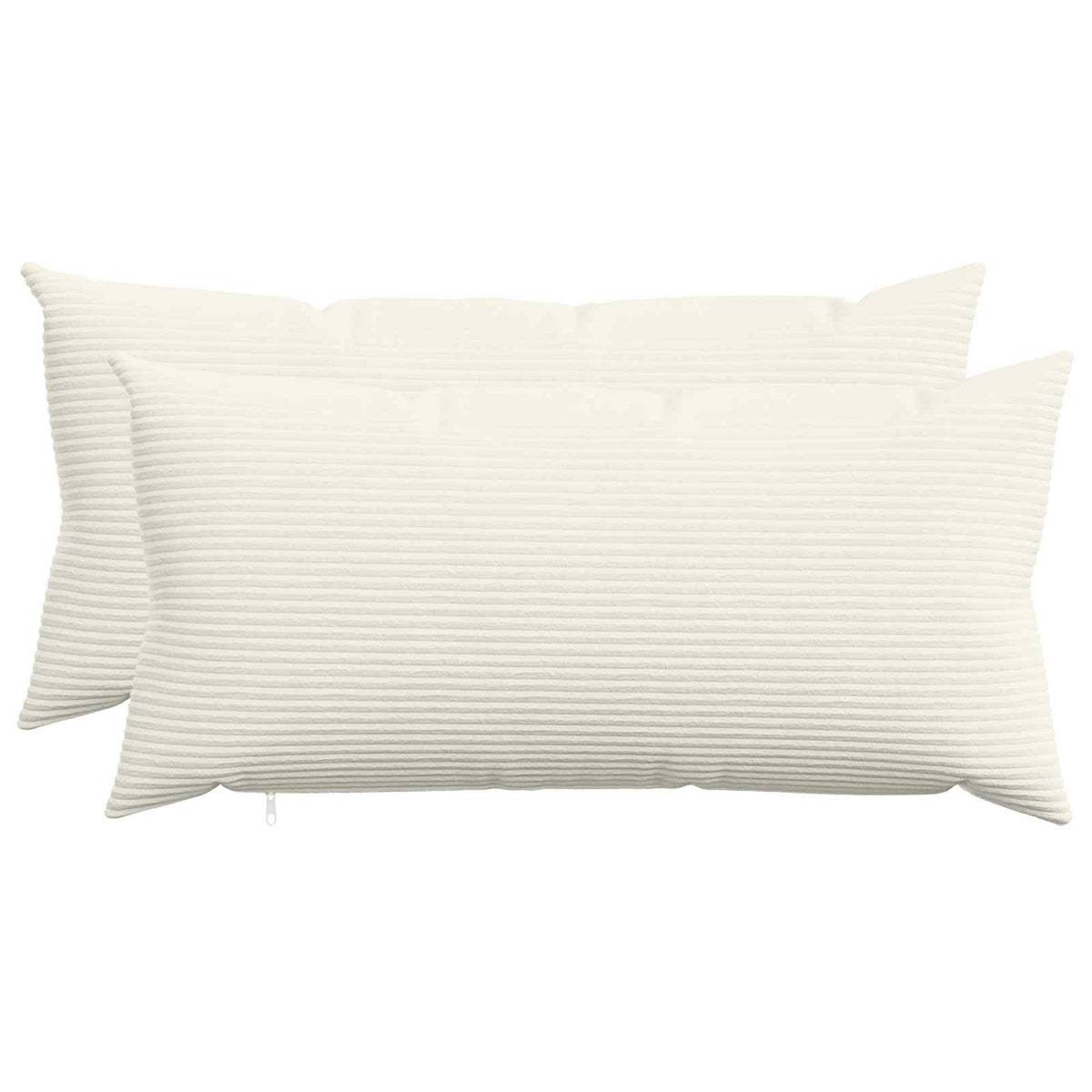 Cushion Covers Cream Corduroy 40x80cm