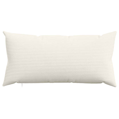 Cushion Covers Cream Corduroy 40x80cm
