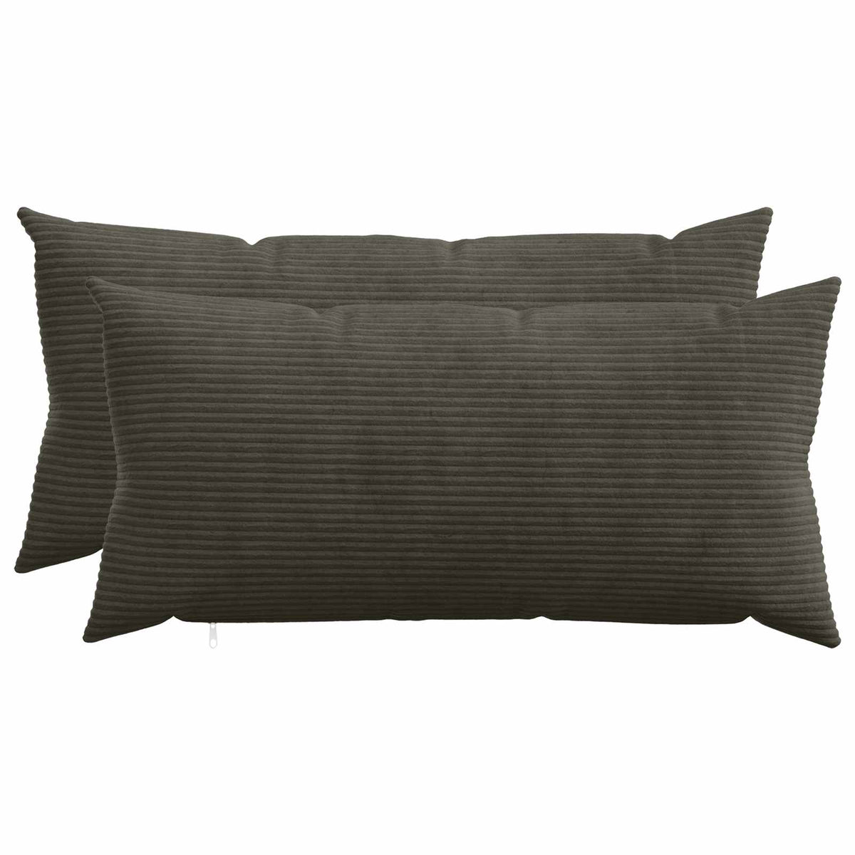 Cushion Covers Anthracite Corduroy 40x80cm