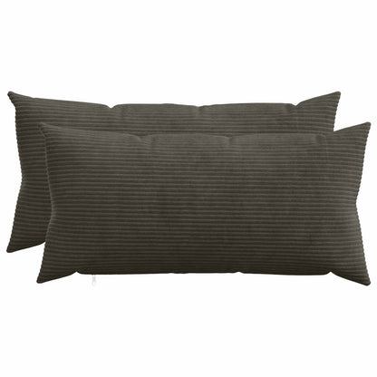 Cushion Covers Anthracite Corduroy 40x80cm