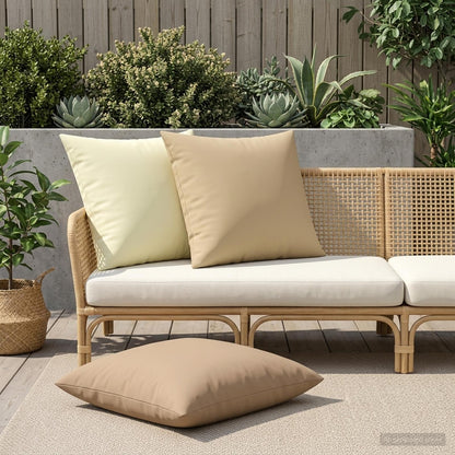 Beige Cushion Set 2pcs 65x65cm