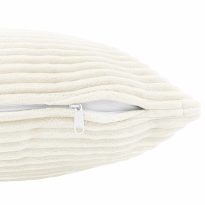 Cushion Covers Cream Corduroy 80x80cm