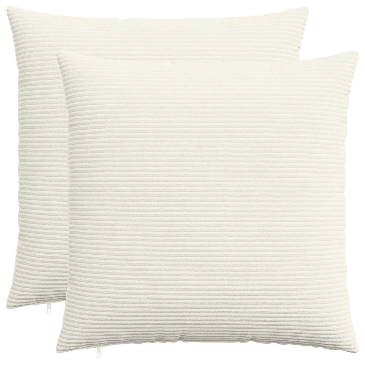 Cushion Covers Cream Corduroy 80x80cm