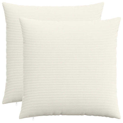 Cushion Covers Cream Corduroy 80x80cm