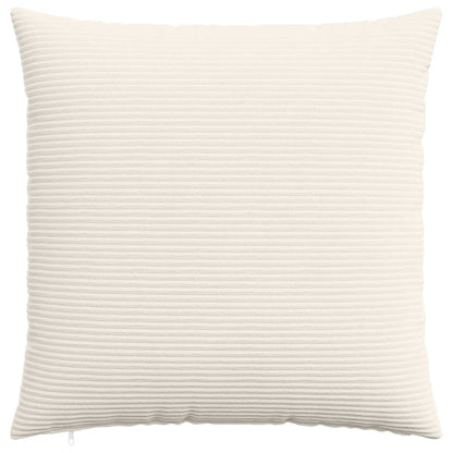 Cushion Covers Cream Corduroy 80x80cm