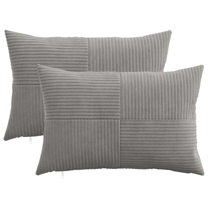 Polyester Corduroy - Grey 30x50cm