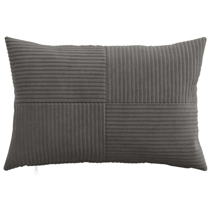 Cushion Covers Dark Grey Corduroy 30x50cm
