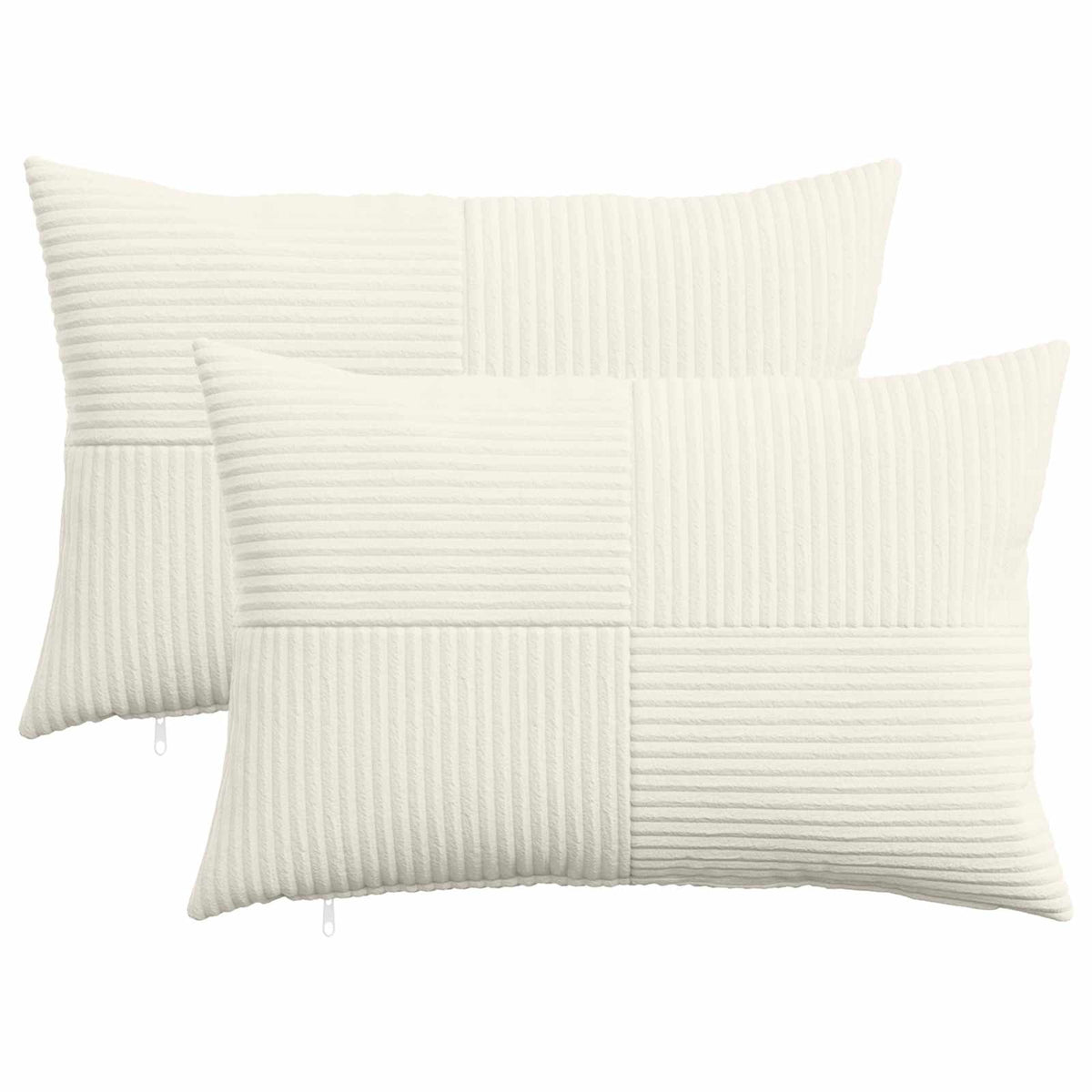 Polyester Corduroy - Cream 30x50cm