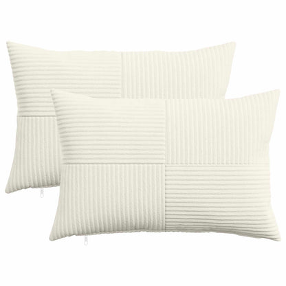 Polyester Corduroy - Cream 30x50cm