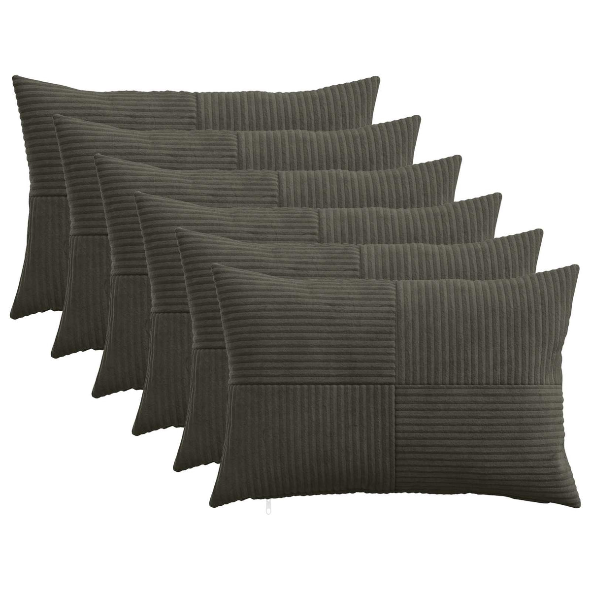 Polyester Corduroy - Anthracite 30x50cm