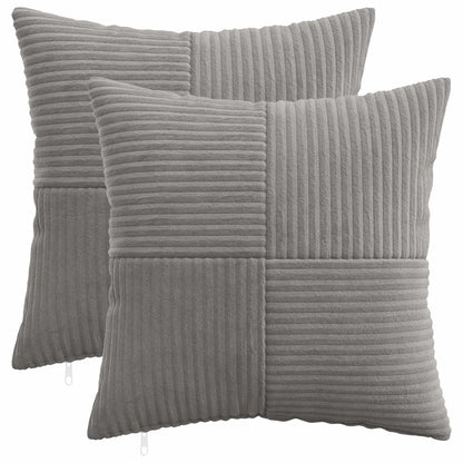 Polyester Corduroy - Grey 35x35cm