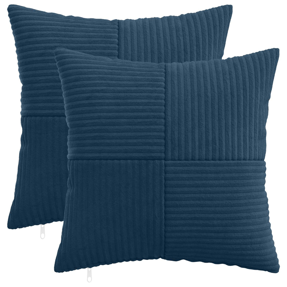 Navy Cushion Covers Corduroy 40x40cm