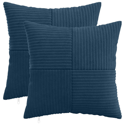 Navy Cushion Covers Corduroy 40x40cm