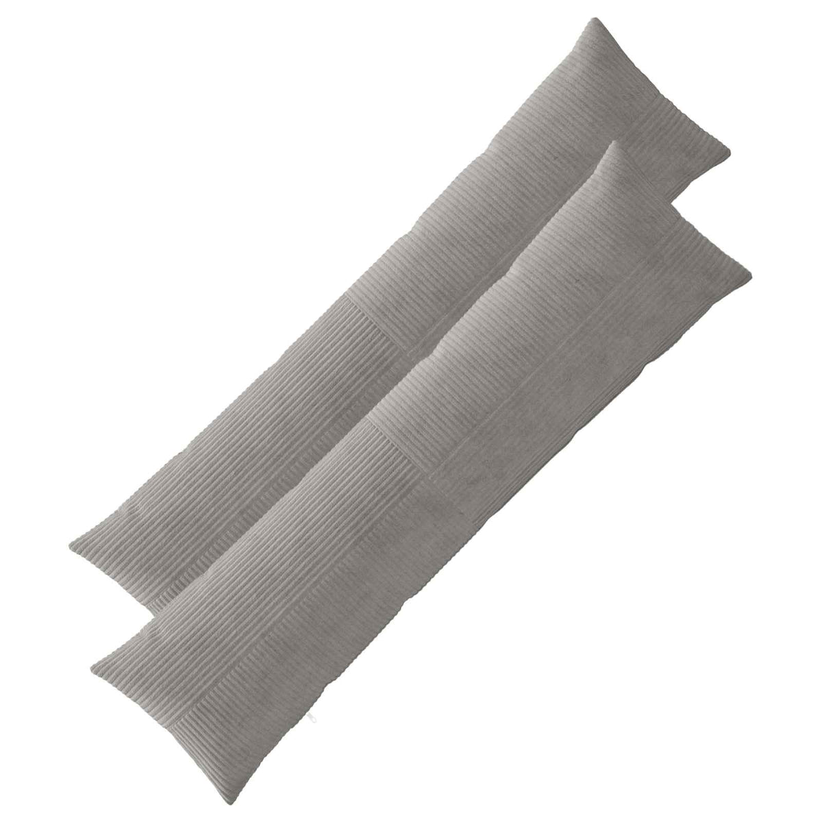 Cushion Covers Light Grey Corduroy 40x145cm
