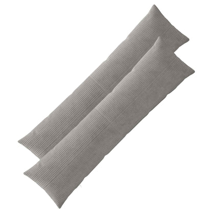 Cushion Covers Light Grey Corduroy 40x145cm