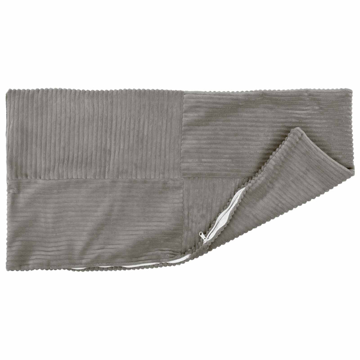 Cushion Covers Light Grey Corduroy 40x70cm