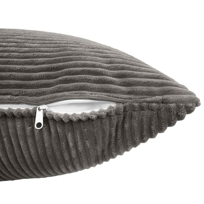 Cushion Covers Dark Grey Corduroy 40x70cm