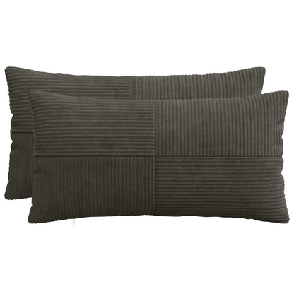 Polyester Corduroy - Anthracite 40x70cm