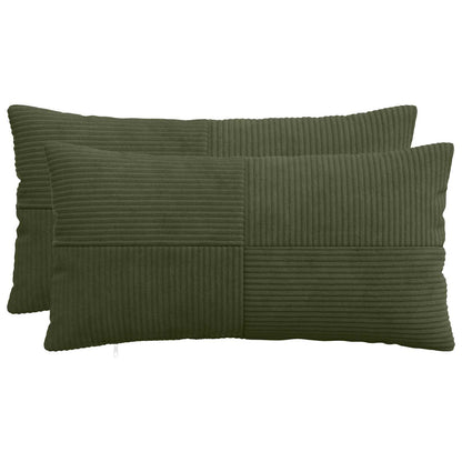 Green Corduroy Cushion Covers 40x70cm