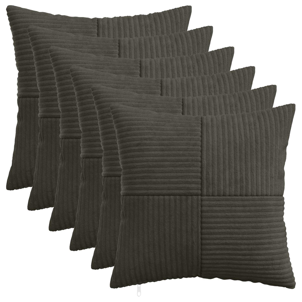 Cushion Covers Anthracite Corduroy 45x45cm