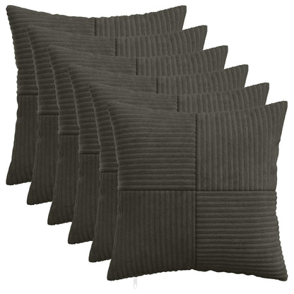 Cushion Covers Anthracite Corduroy 45x45cm