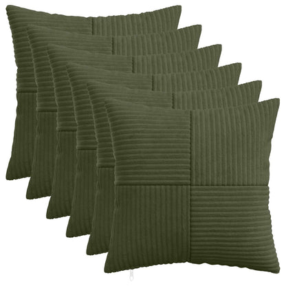 Cushion Covers Green Corduroy 45x45cm